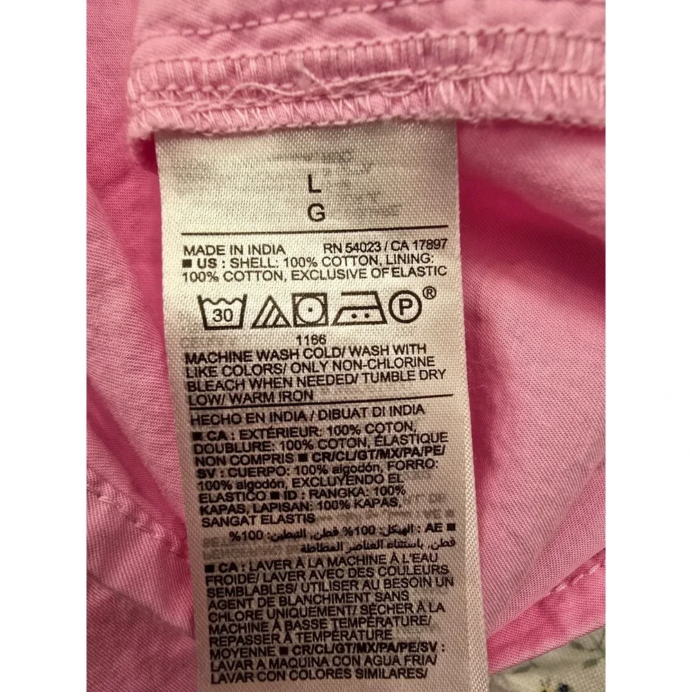 Old Navy Cotton Pink Puff Sleeve Babydoll Top‎ L Cottagecore Coquette Feminine